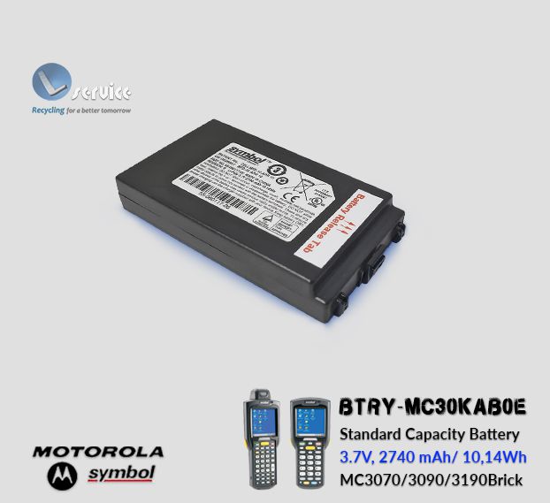 Bateria Symbol MC3070/3090/3190 Brick - Lservice peças e impressoras.
