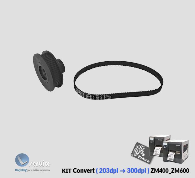 Correia e Polia (Kit) 300dpi - Zebra ZM400/ZM600 - Lservice peças