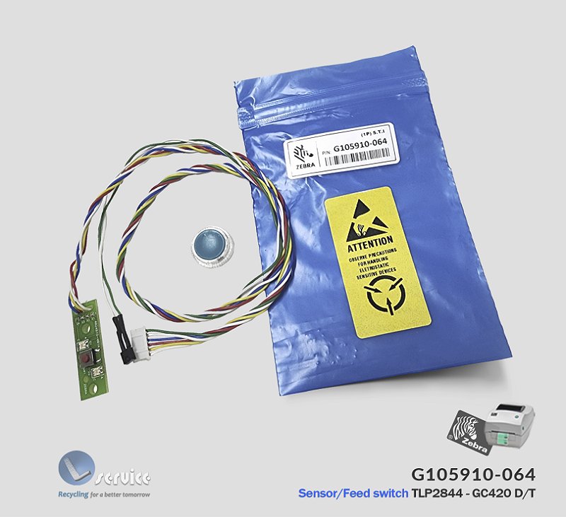 Feed switch w/ sensor Zebra TLP2844, GC420 D/T - Lservice peças e