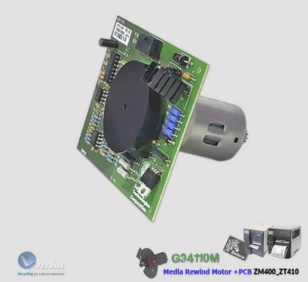 Kit Placa e Motor Rebobinador Zebra Z4M/ZM400/ZT410 - Lservice