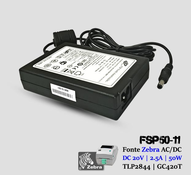 Fonte Zebra TLP2844 e GC420 (Original) FSP50-11 - Lservice peças e