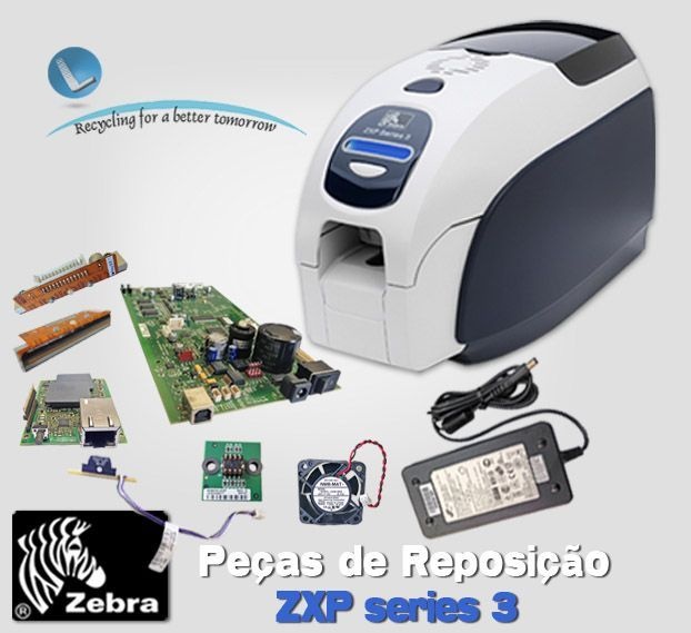 Peças para impressoras Zebra P120, P330, P430i, ZXP1, ZXP3, ZXP8