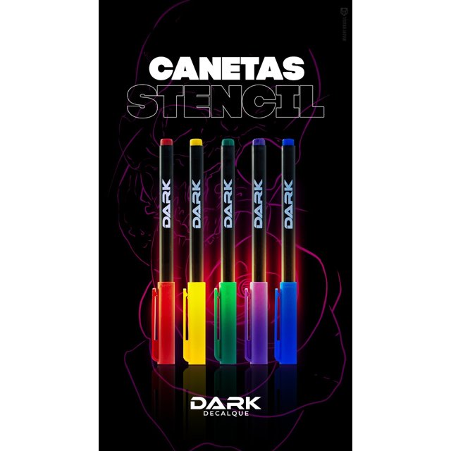 Caneta Free Hand Dark 1.4mm Brush Pen Ponta Japonesa Para