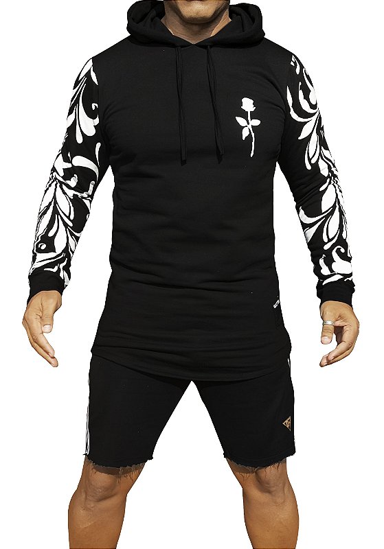 Casaco de Moletom floral Useguettos clothing