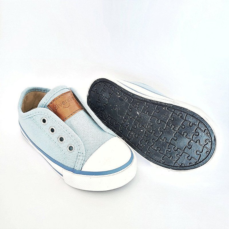 Tênis Miguel Azul Bebê Sem Cadarço Diversão UniDuniTê