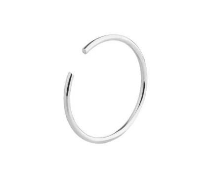 Piercing argola nariz com zircônia Prata 925 - (01un) - ZAROH JOIAS ATACADO