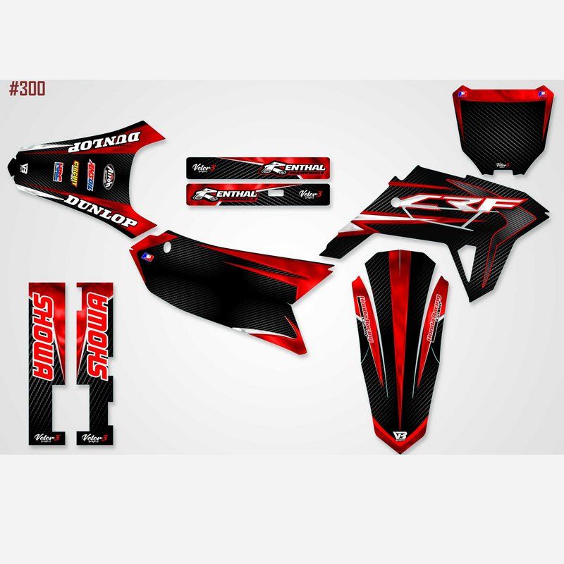 Kit gráfico adesivo CRF 230 3M Enduro e Motocross