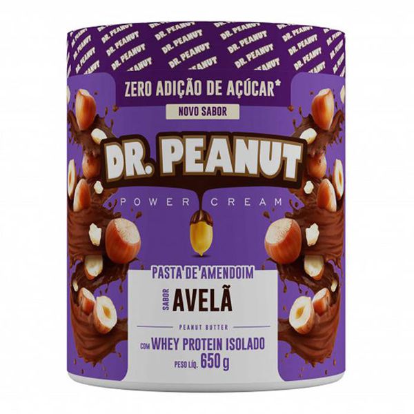 Pasta de Amendoim Avelã Whey Dr. Peanut 600g - Me Gusta Veg - Sua
