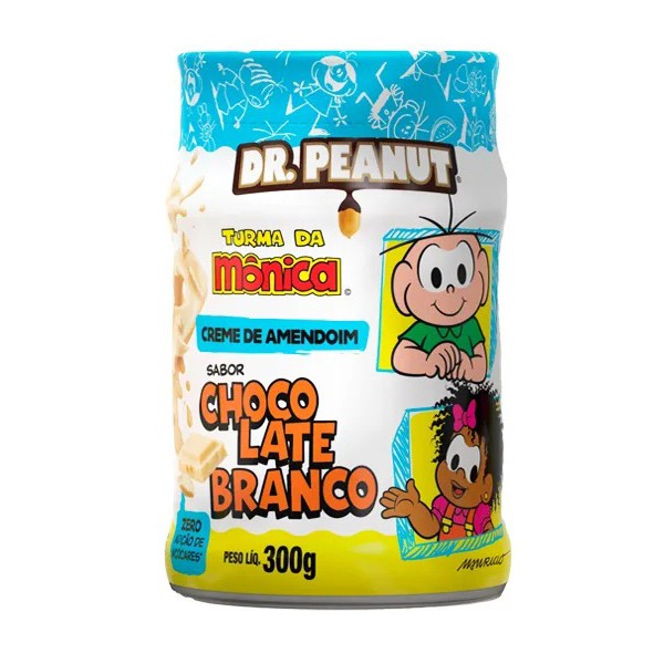 Pasta de Amendoim Turma da Mônica Chocolate Branco Dr. Peanut 300g