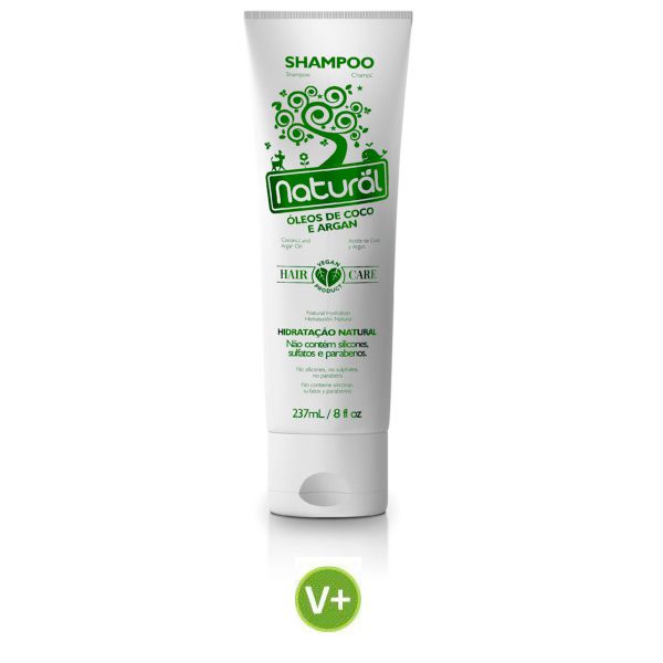 Shampoo Natural e Vegano Hidratação Suave Argan & Linhaça - Boni - 500ml