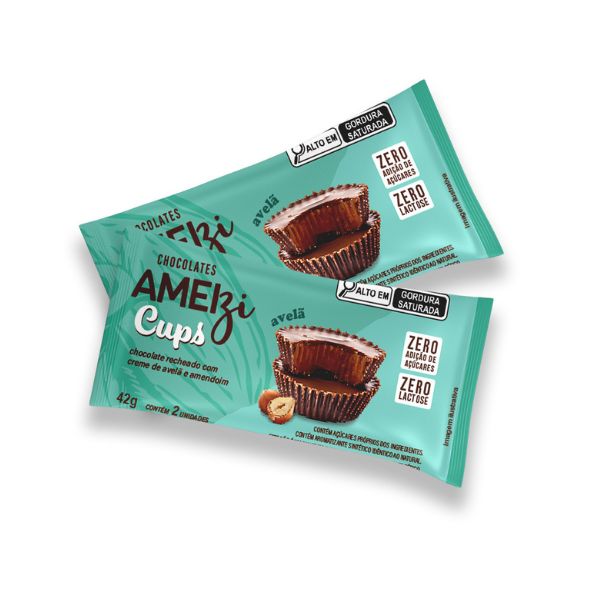 SHEGAIA Vasochill Cream 2本 Chocolate Cups Creme de Avelã Ameizi - 2 pacotes - Me Gusta Veg