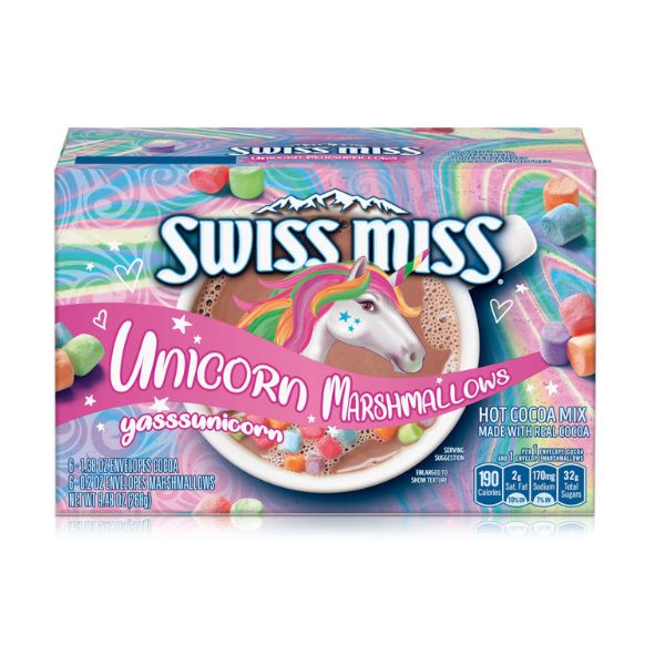 marshmallow  Chocolate Quente Unicórnio Marshmallow Swiss Miss 280g - Me Gusta Veg