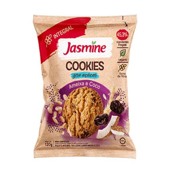クッキー　1001 Cookies Zero Açúcar Ameixa e Coco Jasmine 120g - Me Gusta Veg