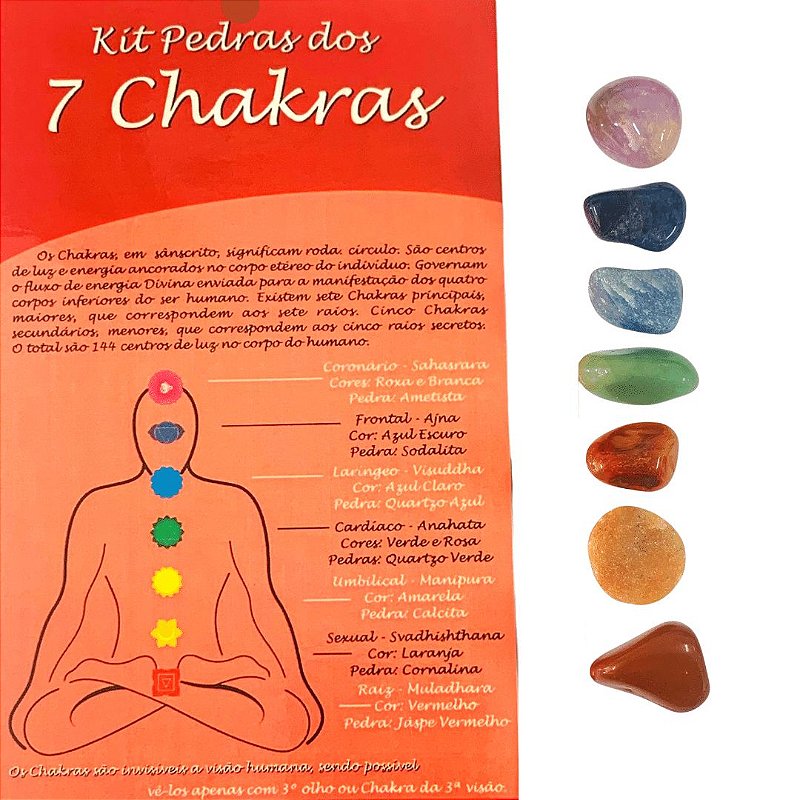 Kit Pedras 7 Chakras - Atacado Incenso
