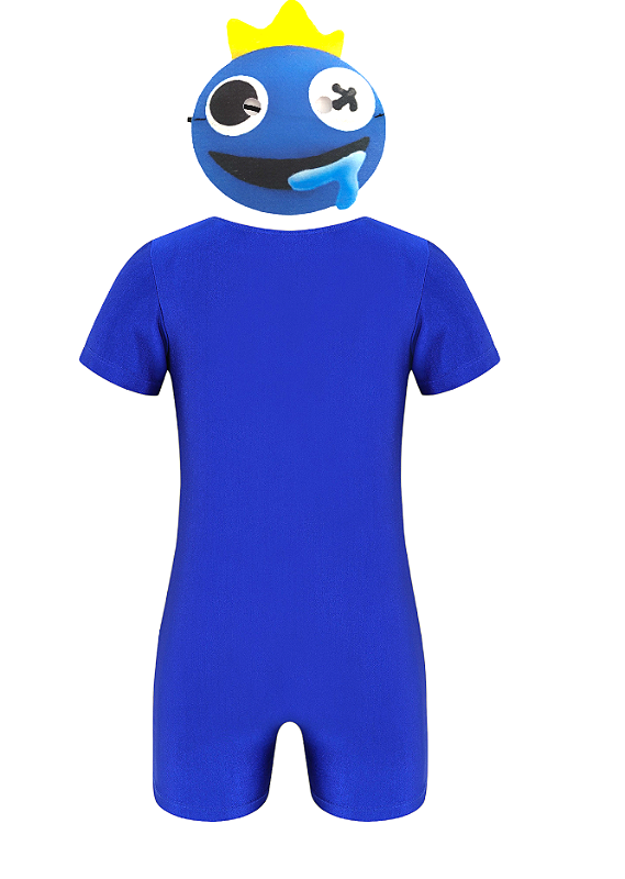 Fantasia Macacão Kigurumi Azul Babão Do Roblox Game