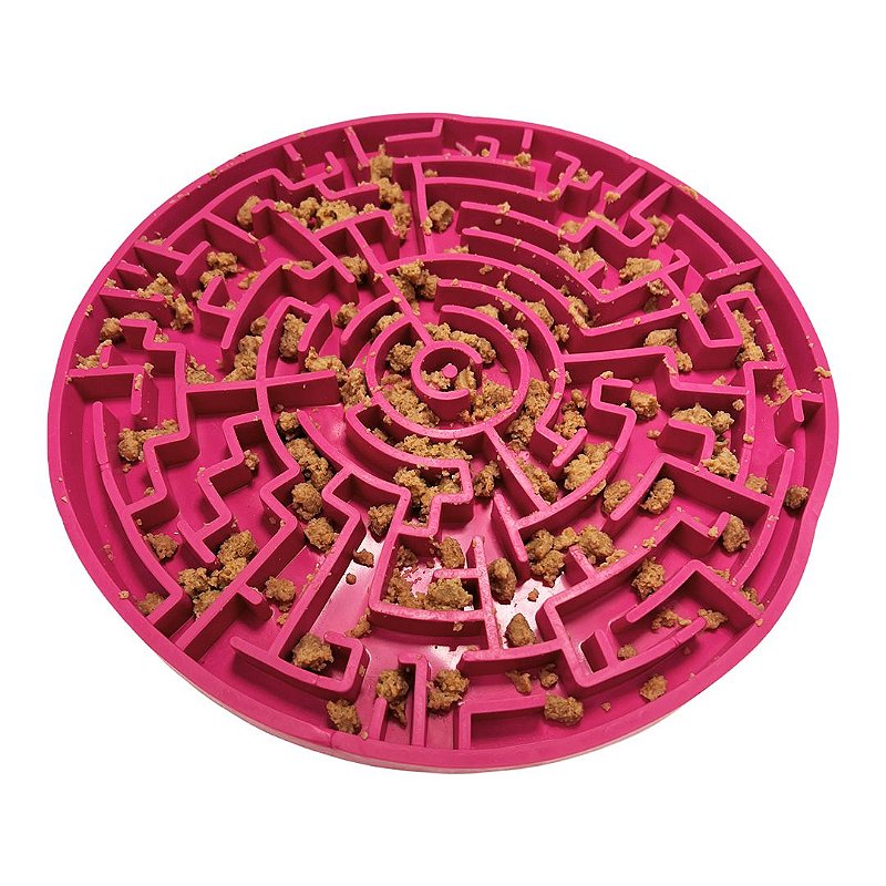 Labirinto Pink G Pet Games-Tapete para Lamber e Comedouro para Cães