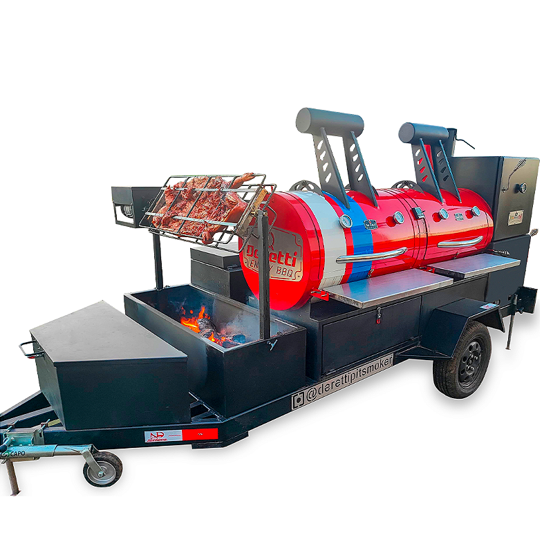 Carretinha Gran Pan-americana 24" - Baús e Fogo de Chão com Espeto Giratório