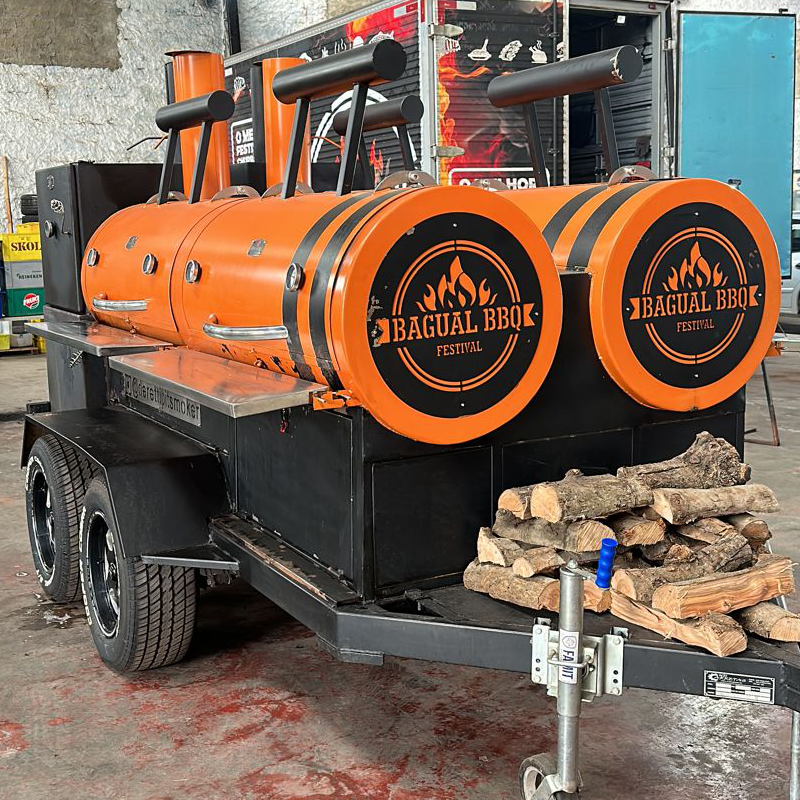 Carretinha Pit Smoker 26" Câmara Dupla