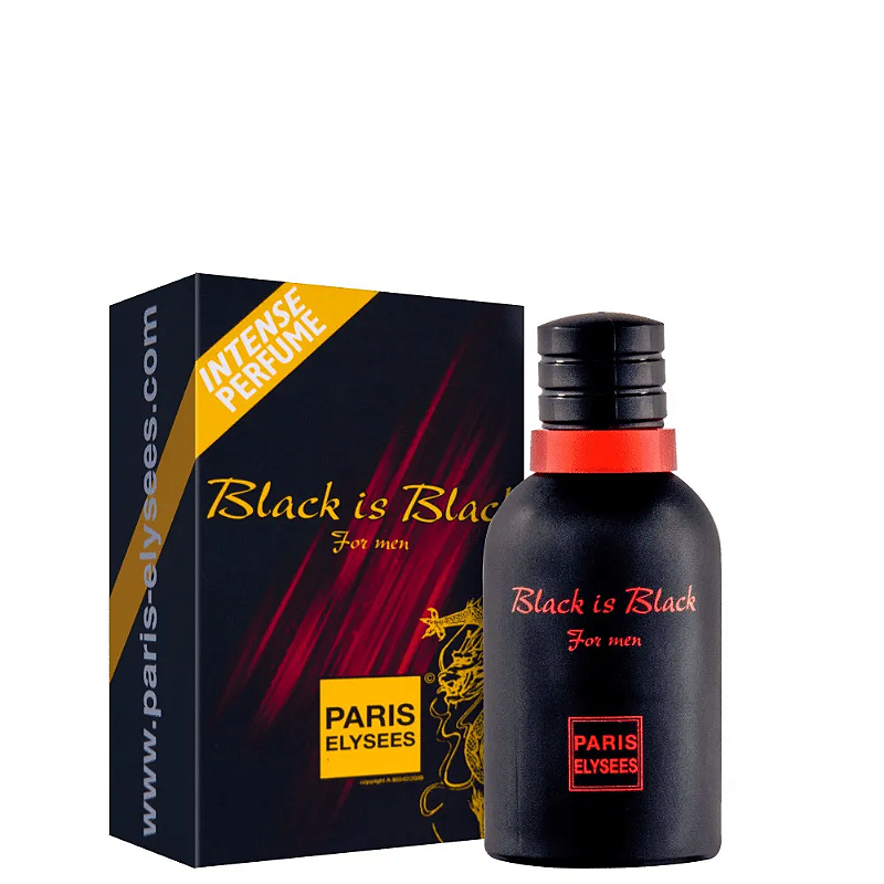 Black is Black For Men Eau de Toilette Masculino Paris Elysees