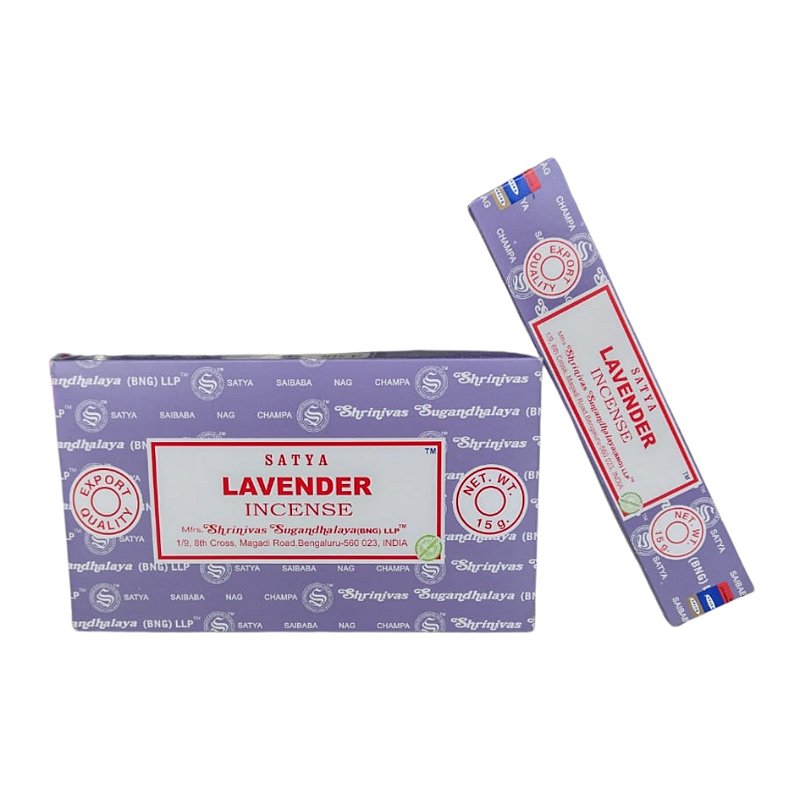 INCENSO INDIANO NAG CHAMPA SATYA FRAGRÂNCIA LAVANDA NAG CHAMPA