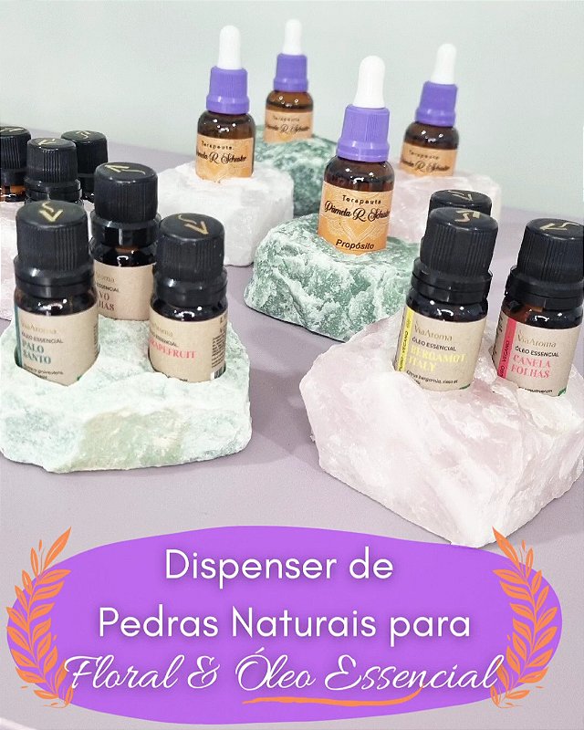 Dispenser de Pedras Naturais para Floral e Óleo Essencial