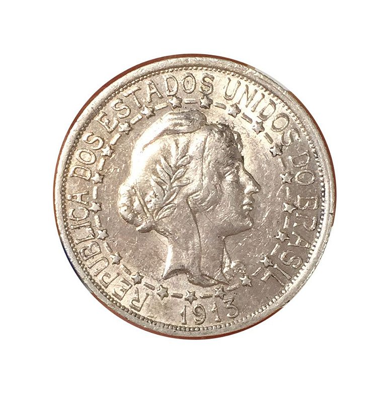 Numismática. Moeda de Prata do Brasil 1000 Réis 1913 - Numismática