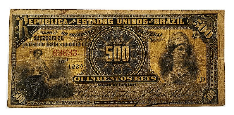 A história do Brasil vale ouro: CÉDULA de 500 CRUZEIROS ANO 1981