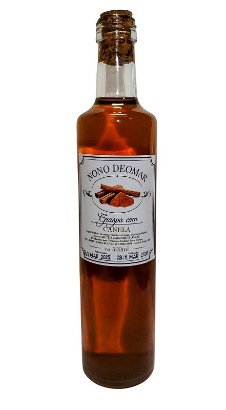 Graspa com Canela Nono Deomar 500ml - Grappa - Produtos coloniais
