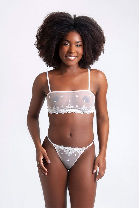 Lingerie - Top Tissu Poá