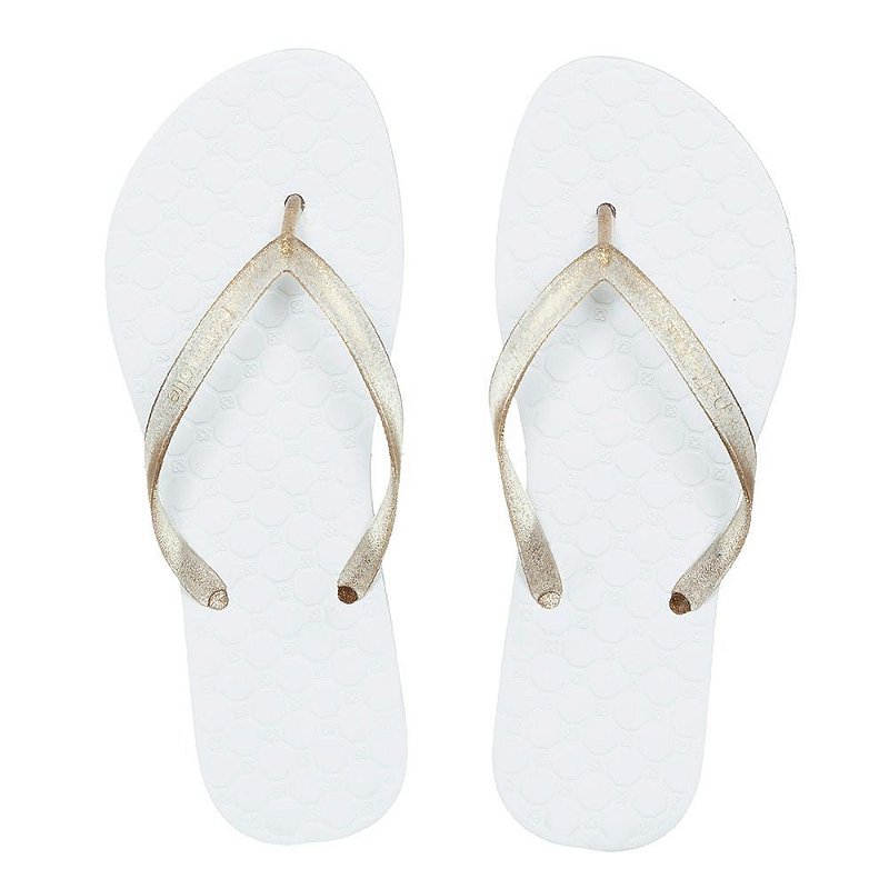 havaianas branca com correia de glitter