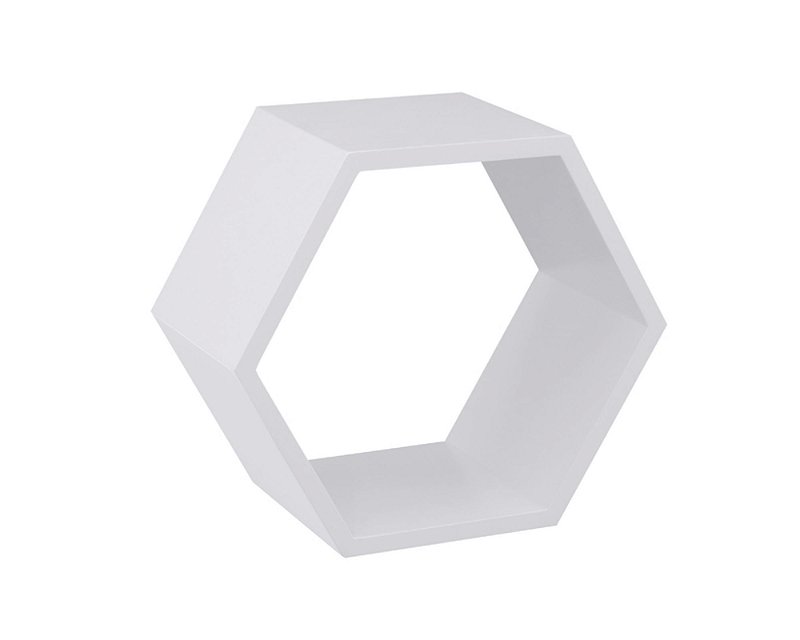 NICHO HEXAGONO 23X25CM MDP BCO