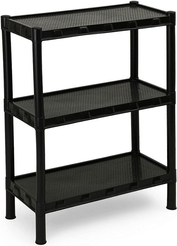Estante Napole Preta 3 Prateleiras Cod 918