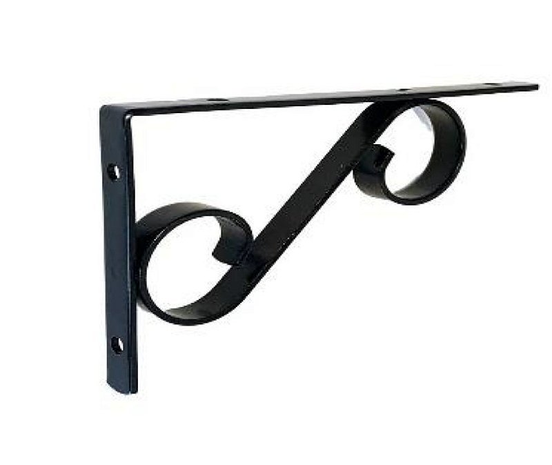 Mão Francesa Colonial L 20cm Em Aço 1un Preto