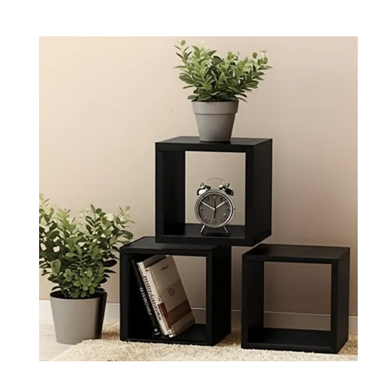 Kit 3 Nichos Mdp Black