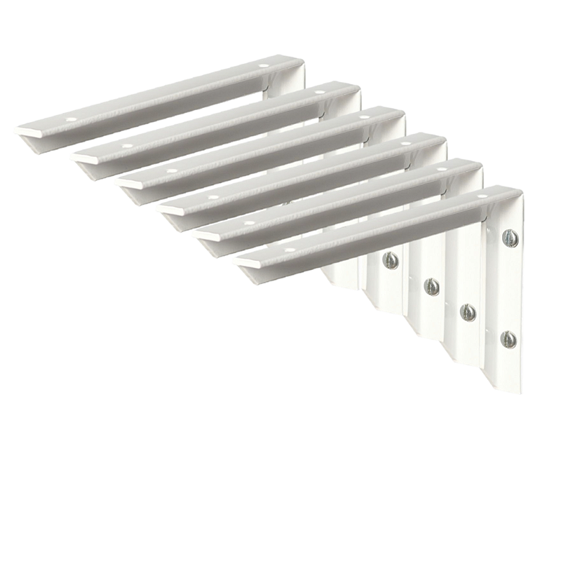 Suporte Prateleira Master Leve L 25cm Em Aço Kit 6un Branca