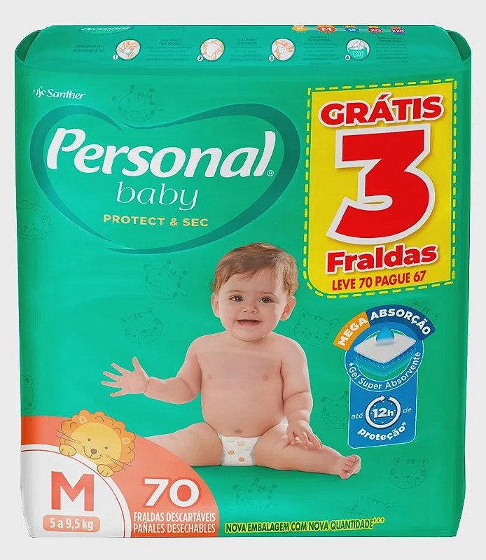 Fralda Infantil Personalidade Baby Total Care XXG 42 un