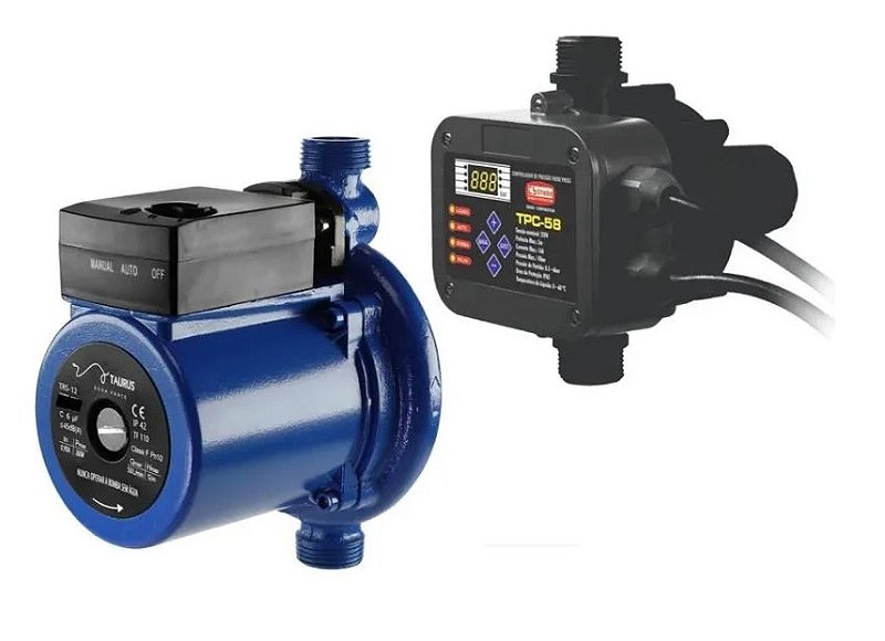 Bomba Pressurizador de Água Taurus Trs-12 260w C/ Controlador Tpc