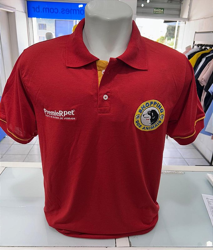 Polo personalizada com bordado e estampa para empresas