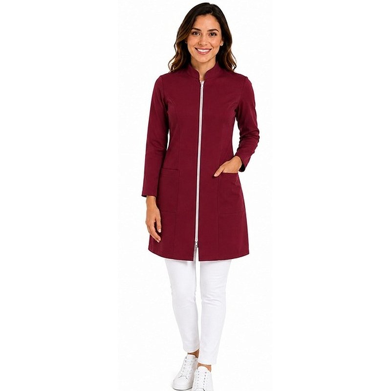 Jaleco Feminino com Zíper em Gabardine Premium – Manga Longa