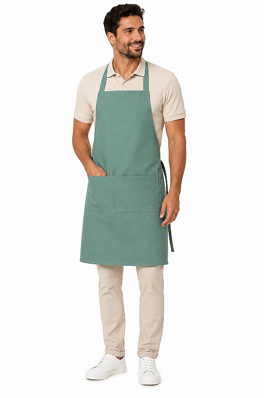 Avental Profissional 100% Algodão com Bolso – Verde