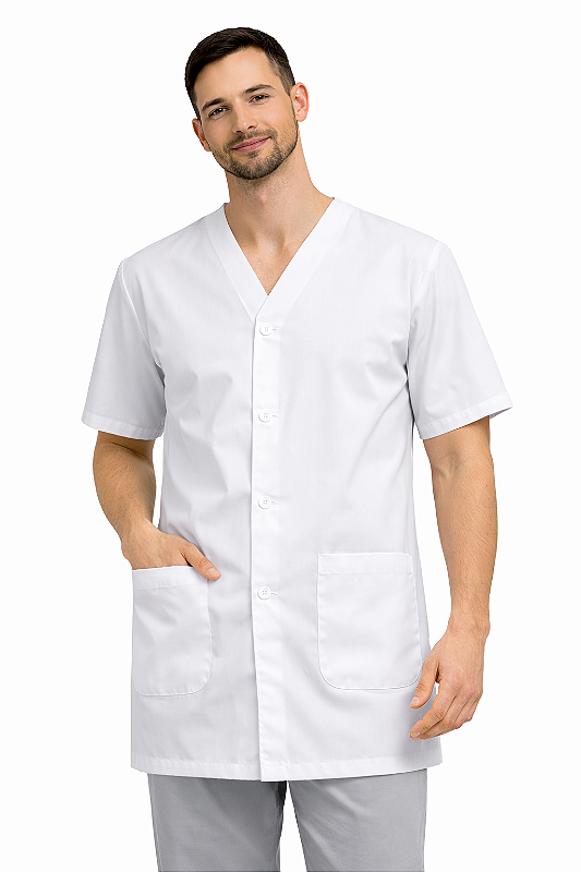 Jaleco Profissional sem Gola – Enfermagem e Açougue