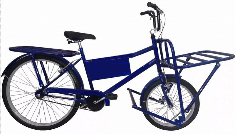 Cargueira Blue Bicicleta Cargo Carga Aro 26 BikeFood Kustom