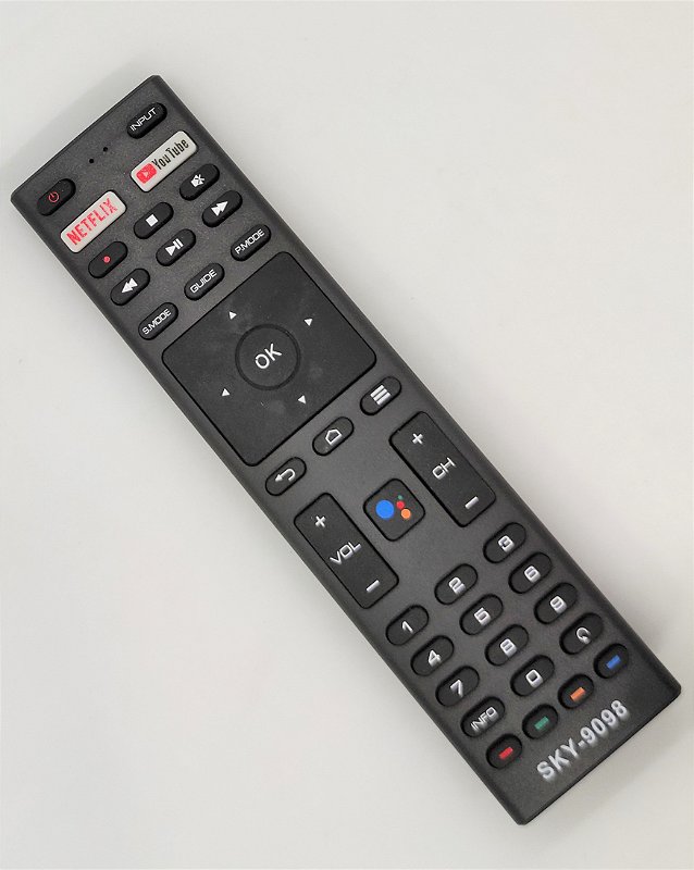 Controle remoto para TV Smart JVC Android SEM COMANDO DE VOZ