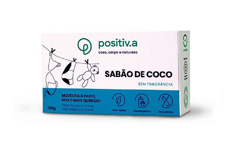 Sabão de Coco em Barra Positiva 100g - EMPÓRIO DON GRANO
