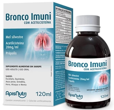 Xarope Bronco Imuni com Acetilcisteina 120ml Apisnutri