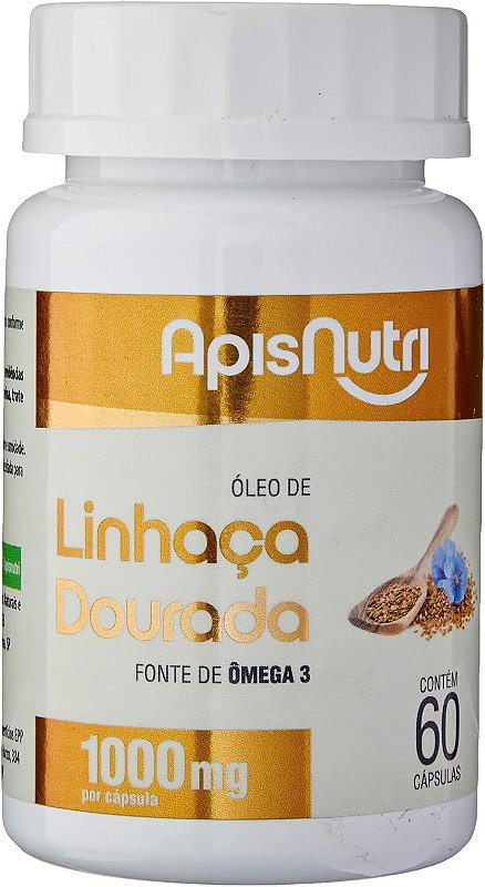 Óleo de Linhaça 1000mg 60 cápsulas Apisnutri