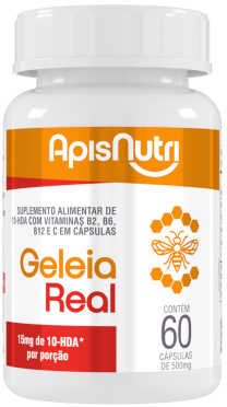Geleia Real 500mg 60 cápsulas Apisnutri