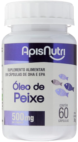 Ômega 3 (Óleo de Peixe) 500mg 60 cápsulas Apisnutri