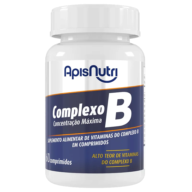 Suplemento de Vitaminas do Complexo "B" Concentração Máxima 500mg 60 cápsulas ApisNutri