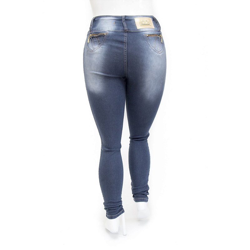 Calça Jeans Plus Size Feminina Levanta Bumbum Credencial